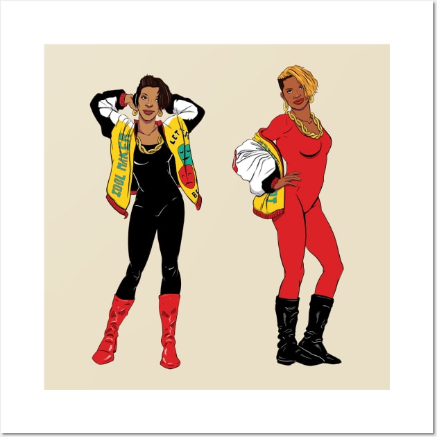 1985 Salt n Pepa Black Women Hip Hop Wall Art by pepesankosong